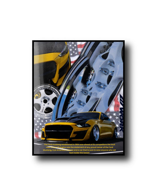 Mustang Graphic Design Poster