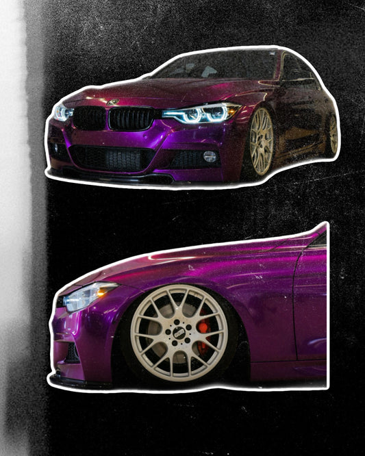 Purple BMW Sticker